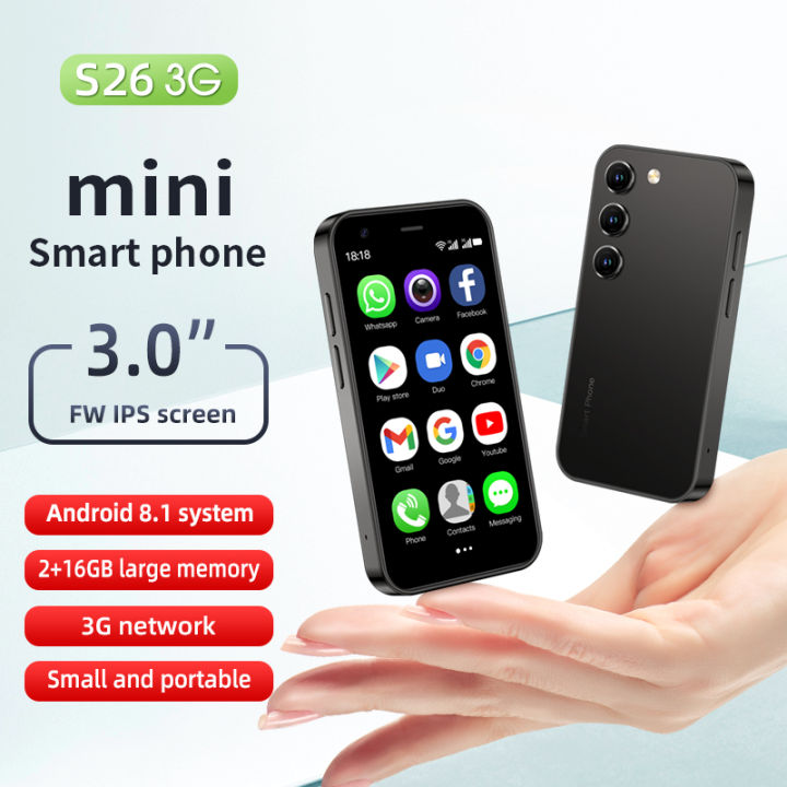 SOYES XS15 Mini Android8.1 Smart Phone 3.0 Inch Display 2GB RAM 16GB ROM  Dual SIM Standby Play Store 3G Little Phone 
